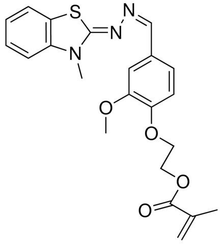 3-METHYL-2-BENZOTHIAZOLINONE, AZINE WITH 4-(2-(ME-ACRYLOYL-O)ETO)-M-ANISALDEHYDE