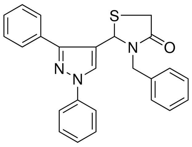 3-BENZYL-2-(1,3-DIPHENYL-1H-PYRAZOL-4-YL)-THIAZOLIDIN-4-ONE