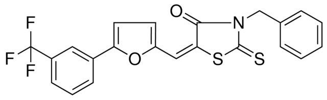 3-BENZYL-2-THIOXO-5(5(3-TRIFLUOROMETHYL-PH)FURAN-2-YLMETHYLENE)THIAZOLIDIN-4-ONE