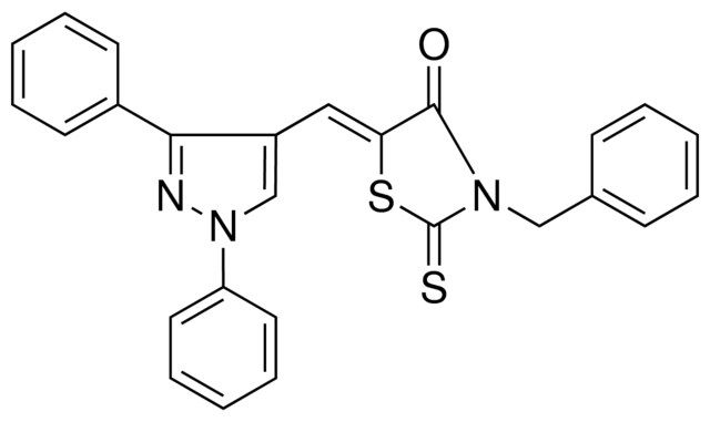 3-BENZYL-5-((1,3-DI-PH-1H-PYRAZOL-4-YL)METHYLENE)-2-THIOXO-1,3-THIAZOLIDIN-4-ONE