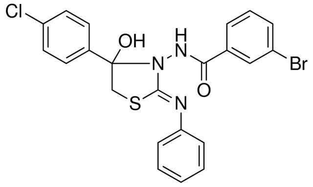 3-BR-N-(4-(4-CHLORO-PHENYL)-4-HYDROXY-2-PHENYLIMINO-THIAZOLIDIN-3-YL)-BENZAMIDE