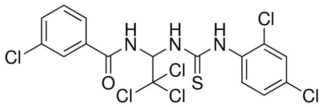 3-CL-N-(2,2,2-TRICHLORO-1-[3-(2,4-DICHLORO-PHENYL)-THIOUREIDO]-ETHYL)-BENZAMIDE