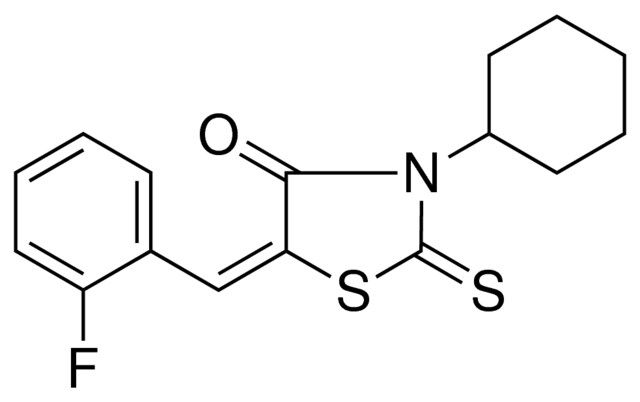 3-CYCLOHEXYL-5-(2-FLUORO-BENZYLIDENE)-2-THIOXO-THIAZOLIDIN-4-ONE