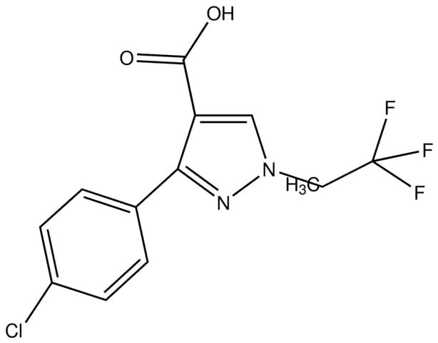 3-(4-Chlorophenyl)-1-(2,2,2-trifluoroethyl)-1<i>H</i>-pyrazole-4-carboxylic acid