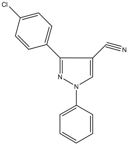 3-(4-Chlorophenyl)-1-phenyl-1<i>H</i>-pyrazole-4-carbonitrile