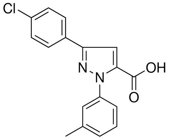 3-(4-CHLOROPHENYL)-1-(3-METHYLPHENYL)-1H-PYRAZOLE-5-CARBOXYLIC ACID