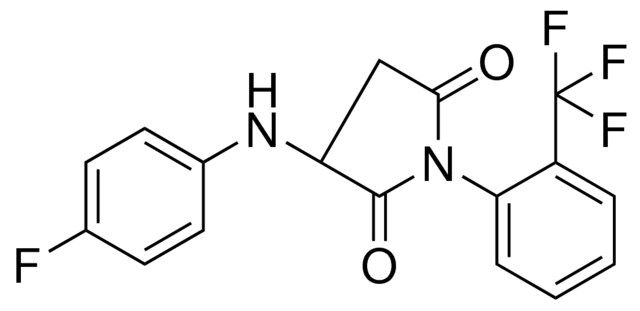 3-(4-FLUORO-PHENYLAMINO)-1-(2-TRIFLUOROMETHYL-PHENYL)-PYRROLIDINE-2,5-DIONE