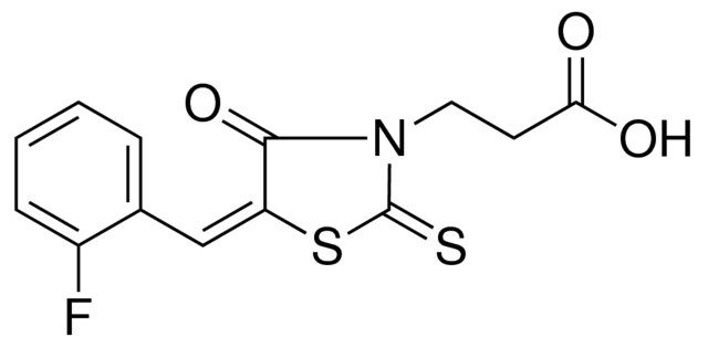 3-(5-(2-FLUORO-BENZYLIDENE)-4-OXO-2-THIOXO-THIAZOLIDIN-3-YL)-PROPIONIC ACID
