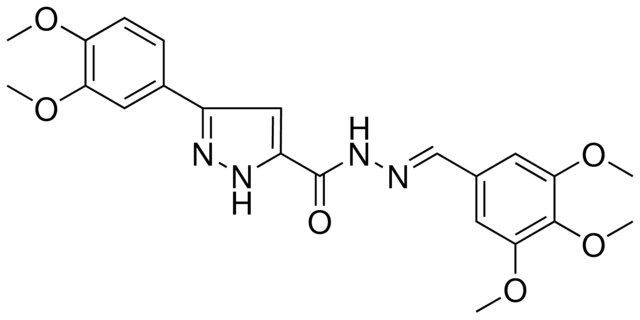 3-(3,4-DI-MEO-PH)-N'-(3,4,5-TRIMETHOXYBENZYLIDENE)-1H-PYRAZOLE-5-CARBOHYDRAZIDE