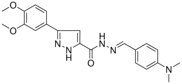 3-(3,4-DIMETHOXYPHENYL)-N'-{(E)-[4-(DIMETHYLAMINO)PHENYL]METHYLIDENE}-1H-PYRAZOLE-5-CARBOHYDRAZIDE