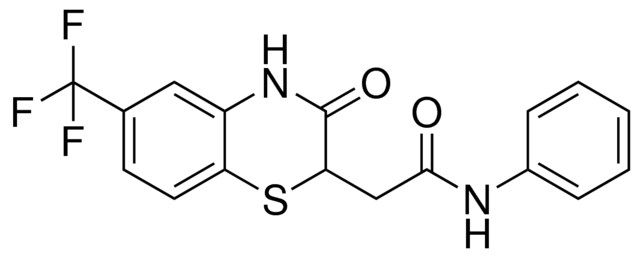 2(3-OXO-6-TRIFLUORO-ME-3,4-DIHYDRO-2H-BENZO(1,4)THIAZIN-2-YL)-N-PHENYL-ACETAMIDE
