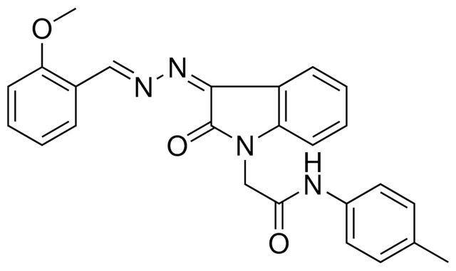 2(3-((2-MEO-BENZYLIDENE)-HYDRAZONO)-2-OXO-2,3-2H-INDOL-1-YL)-N-P-TOLYL-ACETAMIDE