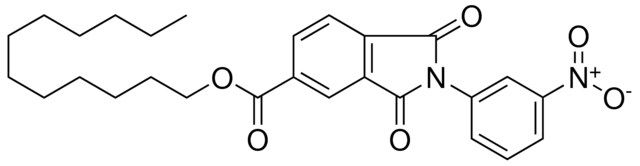 2(3-NITRO-PH)-1,3-DIOXO-2,3-DIHYDRO-1H-ISOINDOLE-5-CARBOXYLIC ACID DODECYL ESTER