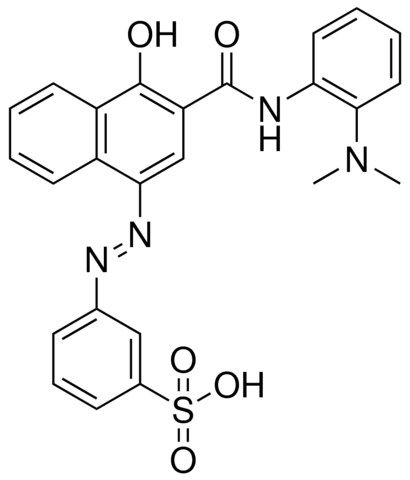 3-[(E)-(3-{[2-(DIMETHYLAMINO)ANILINO]CARBONYL}-4-HYDROXY-1-NAPHTHYL)DIAZENYL]BENZENESULFONIC ACID