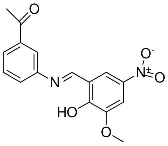 3'-(2-HYDROXY-3-METHOXY-5-NITROBENZYLIDENEAMINO)ACETOPHENONE