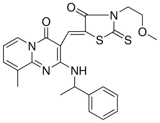 3-{(Z)-[3-(2-METHOXYETHYL)-4-OXO-2-THIOXO-1,3-THIAZOLIDIN-5-YLIDENE]METHYL}-9-METHYL-2-[(1-PHENYLETHYL)AMINO]-4H-PYRIDO[1,2-A]PYRIMIDIN-4-ONE