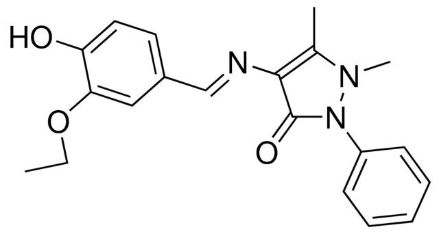 2,3-DIMETHYL-4-(3-ETHOXY-4-HYDROXYBENZYLIDENEAMINO)-1-PHENYL-3-PYRAZOLIN-5-ONE
