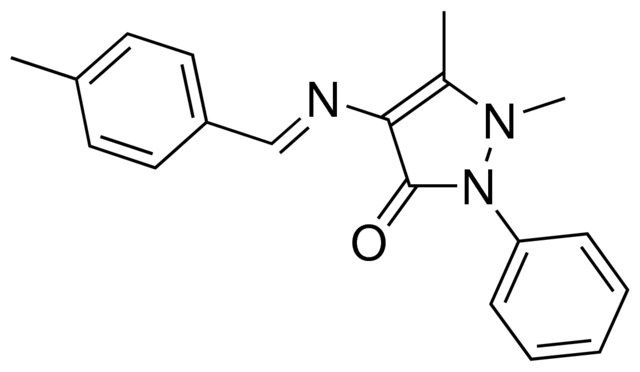 2,3-DIMETHYL-4-(4-METHYLBENZYLIDENEAMINO)-1-PHENYL-3-PYRAZOLIN-5-ONE