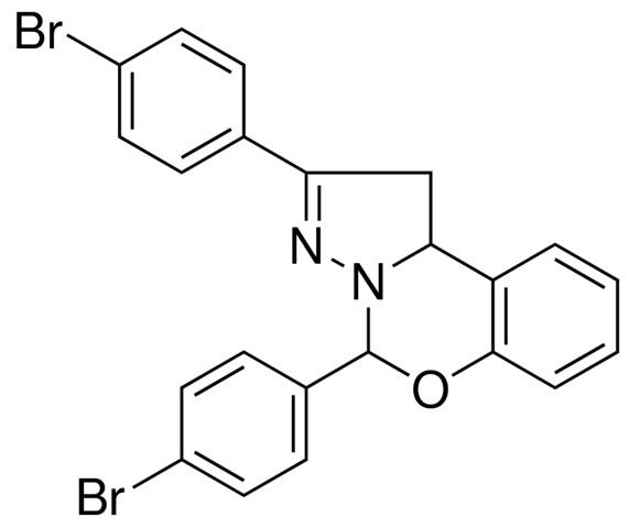 2,4-BIS-(4-BROMO-PHENYL)-1,9B-DIHYDRO-5-OXA-3,3A-DIAZA-CYCLOPENTA(A)NAPHTHALENE