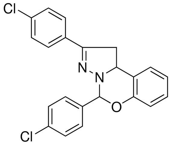 2,4-BIS-(4-CHLORO-PHENYL)-1,9B-DIHYDRO-5-OXA-3,3A-DIAZA-CYCLOPENTA(A)NAPHTHALENE