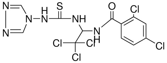 2,4-DI-CL-N-(2,2,2-TRICHLORO-1-(3-(1,2,4)TRIAZOL-4-YL-THIOUREIDO)-ET)-BENZAMIDE