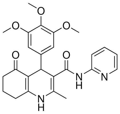 2-METHYL-5-OXO-N-(2-PYRIDINYL)-4-(3,4,5-TRIMETHOXYPHENYL)-1,4,5,6,7,8-HEXAHYDRO-3-QUINOLINECARBOXAMIDE