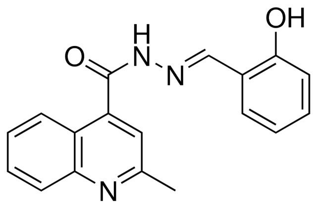 2-METHYL-QUINOLINE-4-CARBOXYLIC ACID (2-HYDROXY-BENZYLIDENE)-HYDRAZIDE