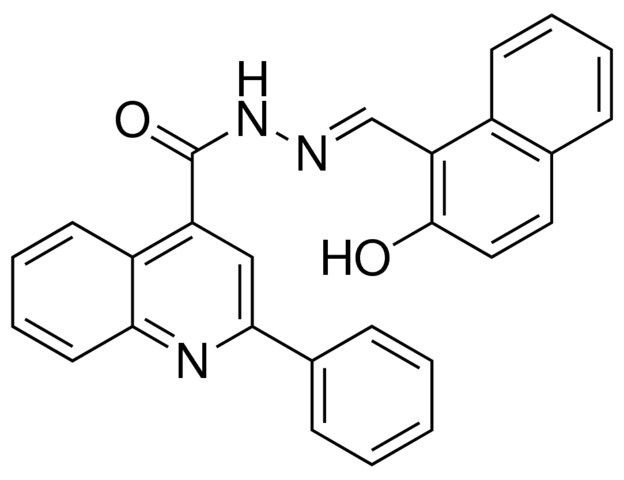 2-PH-QUINOLINE-4-CARBOXYLIC ACID (2-HYDROXY-NAPHTHALEN-1-YLMETHYLENE)-HYDRAZIDE