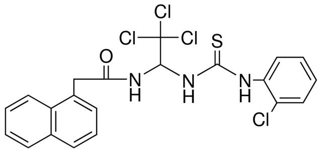 2-NAPHTHALEN-1-YL-N-(2,2,2-TRICHLORO-1-(3-(2-CL-PH)-THIOUREIDO)-ETHYL)-ACETAMIDE