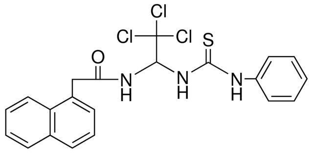 2-NAPHTHALEN-1-YL-N-(2,2,2-TRICHLORO-1-(3-PHENYL-THIOUREIDO)-ETHYL)-ACETAMIDE