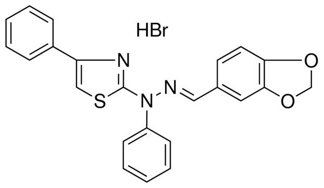 1,3-BENZODIOXOLE-5-CARBALDEHYDE PHENYL(4-PHENYL-1,3-THIAZOL-2-YL)HYDRAZONE HYDROBROMIDE