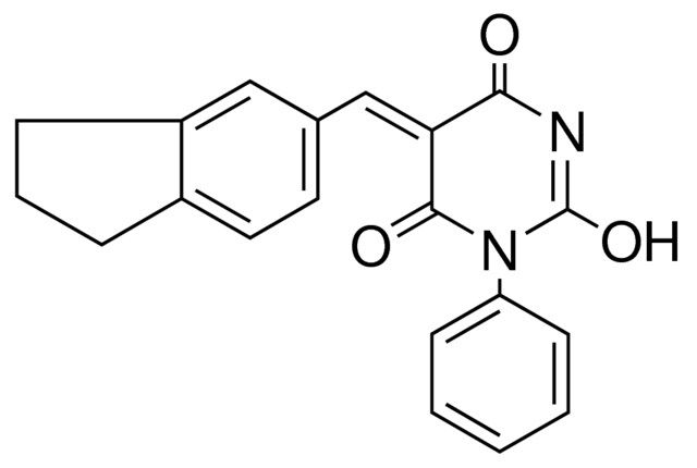 2-HYDROXY-5-(INDANYLMETHYLENE)-1-PHENYL-4,6-(1H,5H)PYRIMIDINEDIONE