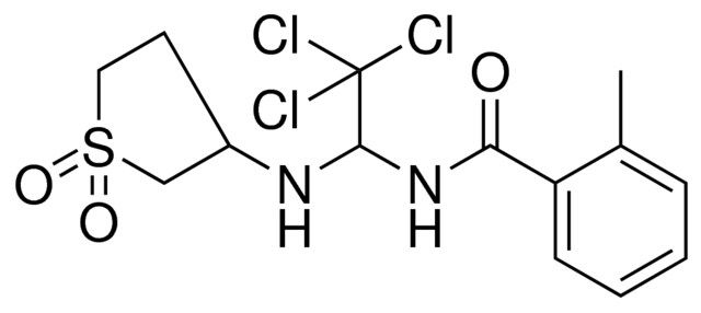 2-ME-N-(2,2,2-TRICHLORO-1-(1,1-DIOXO-4H-THIOPHEN-3-YLAMINO)-ETHYL)-BENZAMIDE
