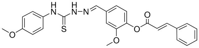 2-MEO-4-(2-((4-METHOXYANILINO)CARBOTHIOYL)CARBOHYDRAZONOYL)PH 3-PHENYLACRYLATE
