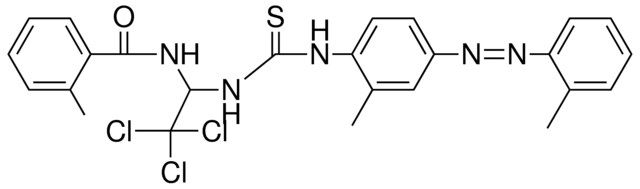 2-ME-N-(2,2,2-TRICHLORO-1-(3-(2-ME-4-O-TOLYLAZO-PH)-THIOUREIDO)-ETHYL)-BENZAMIDE
