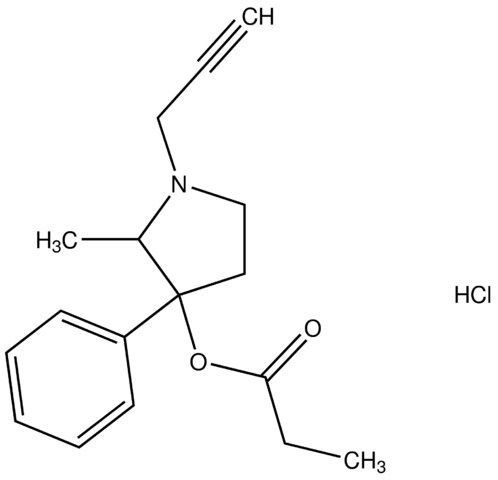 2-methyl-3-phenyl-1-(2-propynyl)-3-pyrrolidinyl propanoate hydrochloride