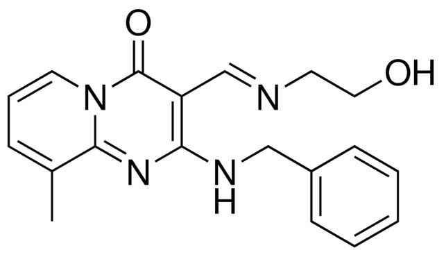 2-BENZYLAMINO-3-((2-HO-ETHYLIMINO)-METHYL)-9-METHYL-PYRIDO(1,2-A)PYRIMIDIN-4-ONE