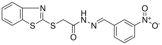 2-(BENZOTHIAZOL-2-YLSULFANYL)-ACETIC ACID (3-NITRO-BENZYLIDENE)-HYDRAZIDE