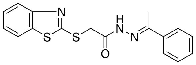 2-(BENZOTHIAZOL-2-YLSULFANYL)-ACETIC ACID (1-PHENYL-ETHYLIDENE)-HYDRAZIDE
