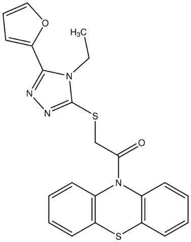 2-[4-Et-5-(2-furyl)-4<i>H</i>-3-triazolylthio]-1-(10<i>H</i>-phenothiazin-10-yl)-1-ethanone