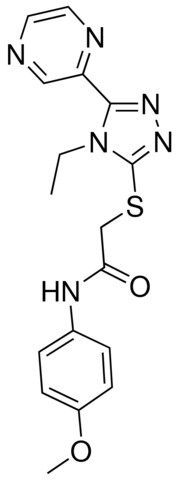 2-{[4-ETHYL-5-(2-PYRAZINYL)-4H-1,2,4-TRIAZOL-3-YL]SULFANYL}-N-(4-METHOXYPHENYL)ACETAMIDE