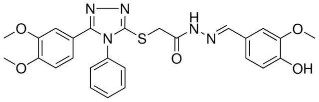 2-{[5-(3,4-DIMETHOXYPHENYL)-4-PHENYL-4H-1,2,4-TRIAZOL-3-YL]SULFANYL}-N'-[(E)-(4-HYDROXY-3-METHOXYPHENYL)METHYLIDENE]ACETOHYDRAZIDE