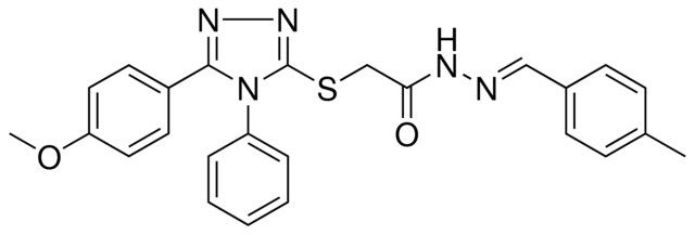 2-{[5-(4-METHOXYPHENYL)-4-PHENYL-4H-1,2,4-TRIAZOL-3-YL]SULFANYL}-N'-[(E)-(4-METHYLPHENYL)METHYLIDENE]ACETOHYDRAZIDE