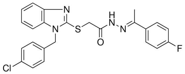 2-{[1-(4-CHLOROBENZYL)-1H-BENZIMIDAZOL-2-YL]SULFANYL}-N'-[(E)-1-(4-FLUOROPHENYL)ETHYLIDENE]ACETOHYDRAZIDE