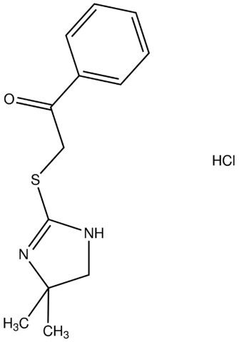 2-[(4,4-dimethyl-4,5-dihydro-1H-imidazol-2-yl)sulfanyl]-1-phenylethanone hydrochloride
