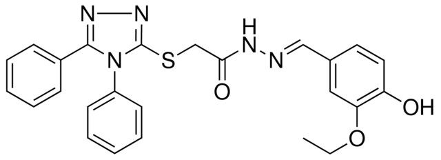2-[(4,5-DIPHENYL-4H-1,2,4-TRIAZOL-3-YL)SULFANYL]-N'-[(E)-(3-ETHOXY-4-HYDROXYPHENYL)METHYLIDENE]ACETOHYDRAZIDE