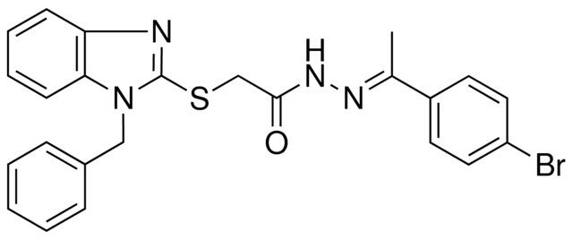 2-[(1-BENZYL-1H-BENZIMIDAZOL-2-YL)SULFANYL]-N'-[(E)-1-(4-BROMOPHENYL)ETHYLIDENE]ACETOHYDRAZIDE