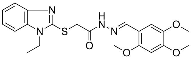 2-[(1-ETHYL-1H-BENZIMIDAZOL-2-YL)SULFANYL]-N'-[(E)-(2,4,5-TRIMETHOXYPHENYL)METHYLIDENE]ACETOHYDRAZIDE