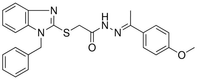 2-[(1-BENZYL-1H-BENZIMIDAZOL-2-YL)SULFANYL]-N'-[(E)-1-(4-METHOXYPHENYL)ETHYLIDENE]ACETOHYDRAZIDE