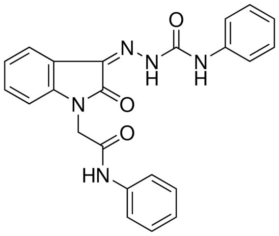 2-{(3Z)-3-[(ANILINOCARBONYL)HYDRAZONO]-2-OXO-2,3-DIHYDRO-1H-INDOL-1-YL}-N-PHENYLACETAMIDE